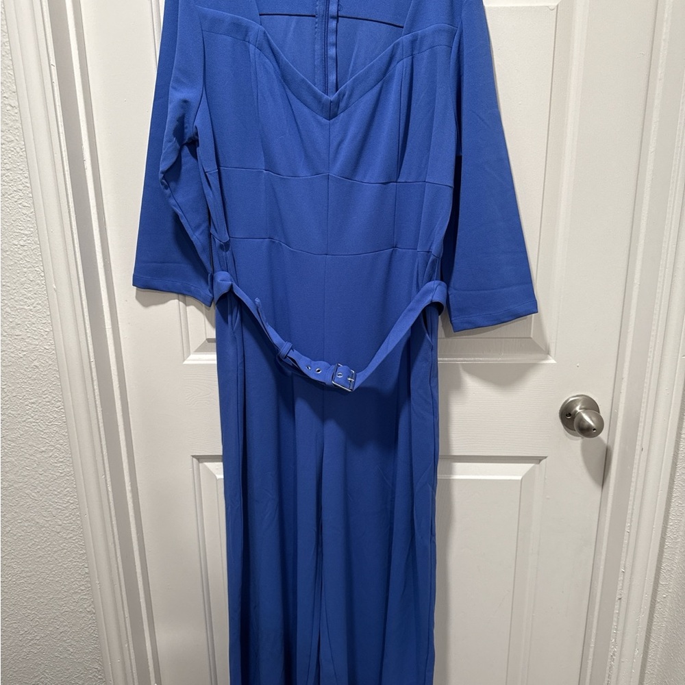 New York & Company Blue Jumpsuit